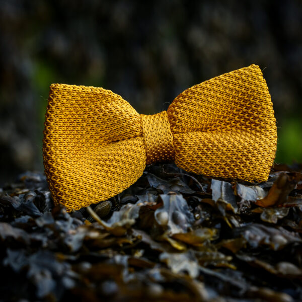 Marc Darcy - Knitted Bow Tie - Gold