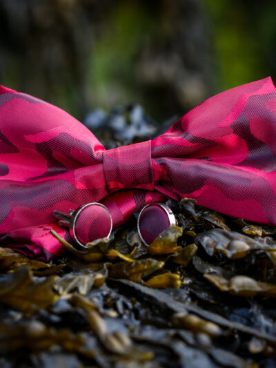Marc Darcy - Wine Camouflage Bow Tie Set