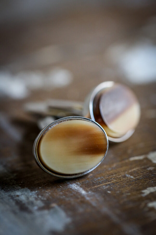 Oval Horn Cufflinks