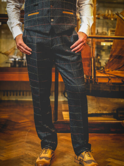 Marc Darcy - Eton Navy Tweed Trousers