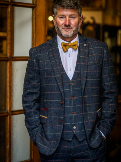 Marc Darcy - Eton Navy Tweed Waistcoat