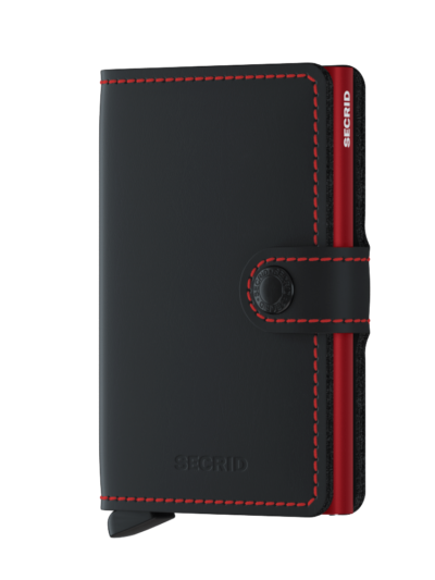 Secrid Miniwallet - Matte Black & Red