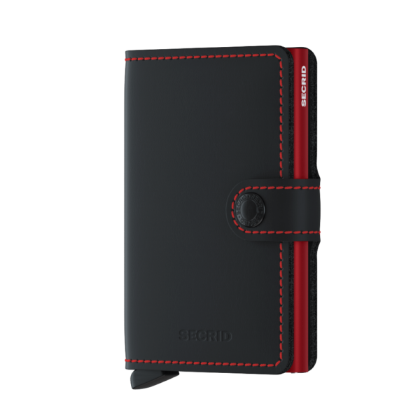 Secrid Miniwallet - Matte Black & Red
