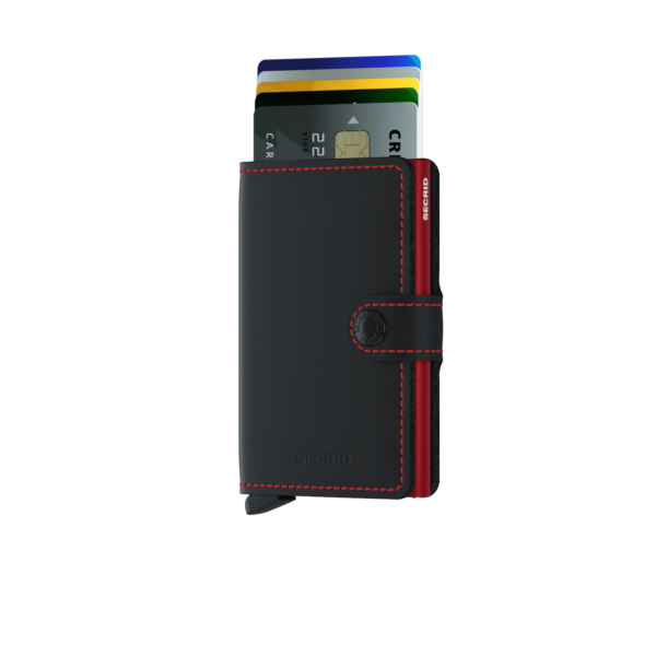 Secrid Miniwallet - Matte Black & Red - Image 2