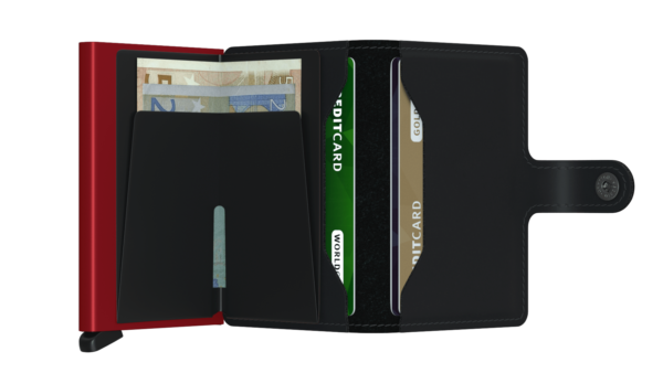 Secrid Miniwallet - Matte Black & Red - Image 5