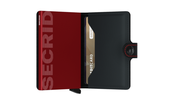 Secrid Miniwallet - Matte Black & Red - Image 3