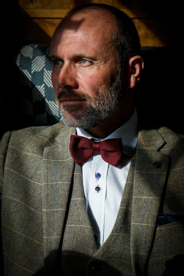 Marc Darcy - Knitted Bow Tie - Wine - Image 2