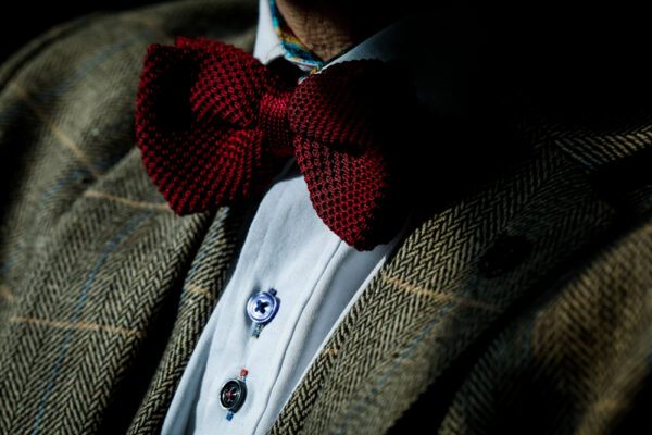 Marc Darcy - Knitted Bow Tie - Wine