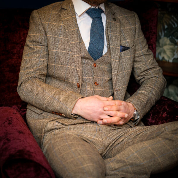 Marc Darcy - Ted Tan Tweed Trousers - Image 4