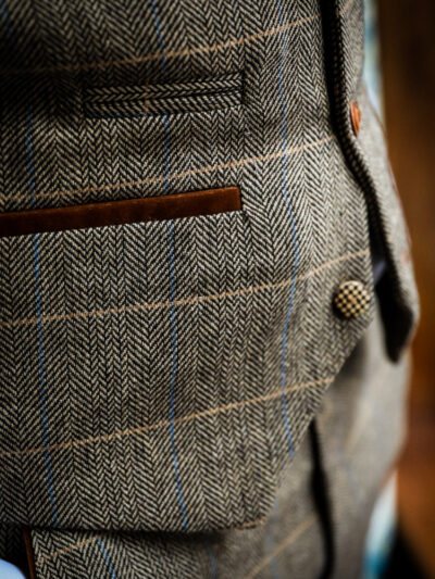 Marc Darcy - Ted Tan Tweed Waistcoat