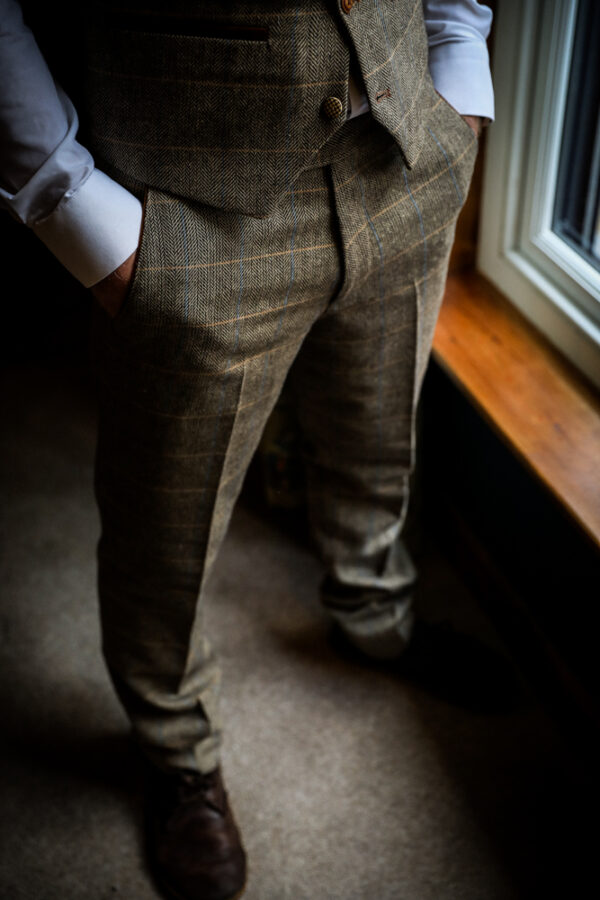 Marc Darcy - Ted Tan Tweed Trousers - Image 3