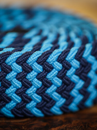 Swole Panda - Recycled Woven Belt - Sky Blue Zigzag