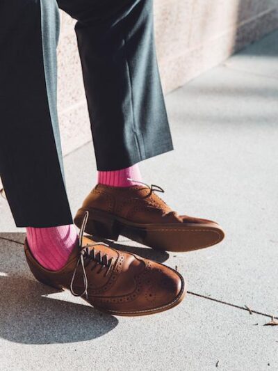Swole Panda Bamboo Socks - Rich Pink Ribbed