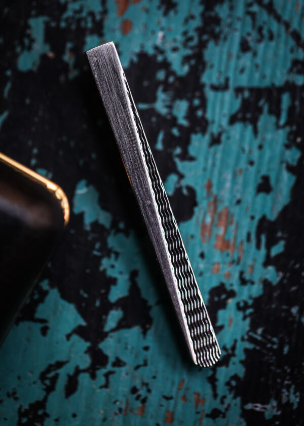 Brushed Engine-Turned Rhodium Tie Slide - Image 3