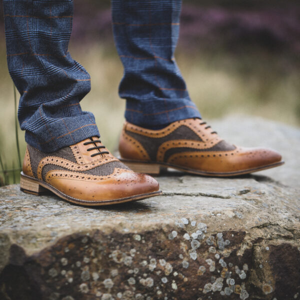 Marc Darcy - Jenson Sky Blue Check Trousers - Image 5