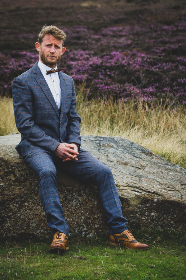 Marc Darcy - Jenson Sky Blue Check Blazer - Image 5