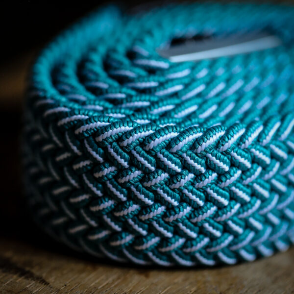 Swole Panda - Recycled Woven Belt - Aqua Fine Weave