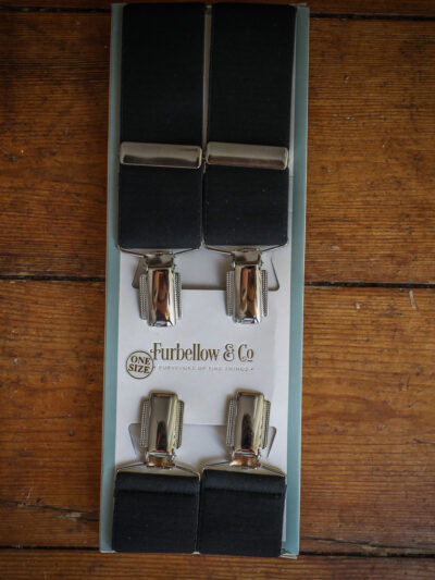 Feathered Clip Braces - 38mm Black