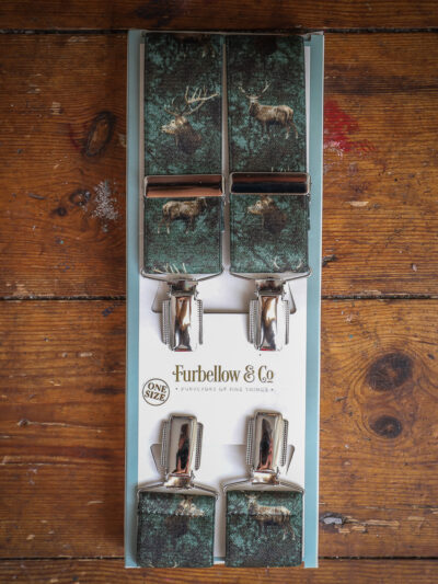 Feathered Clip Braces -35mm Stags