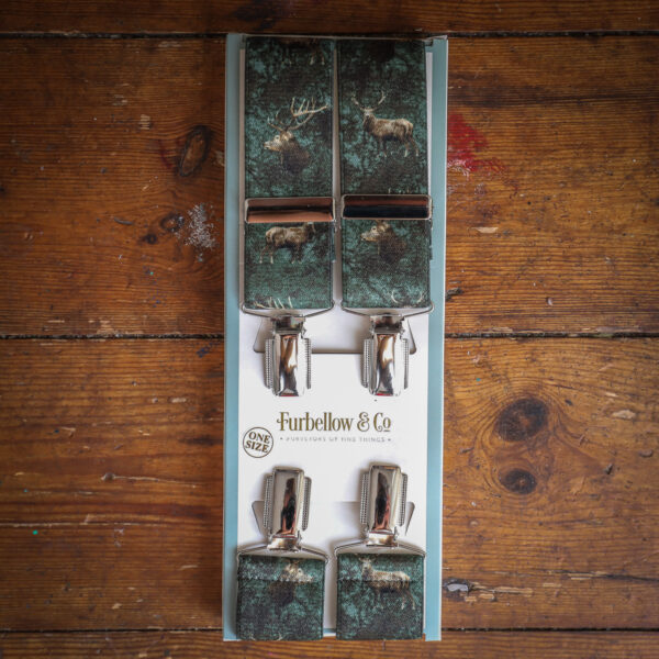 Feathered Clip Braces -35mm Stags
