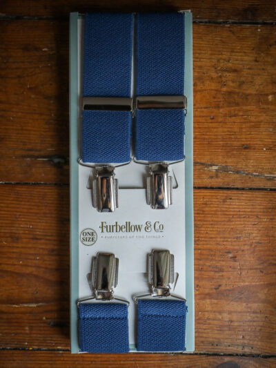 Feathered Clip Braces -35mm Navy
