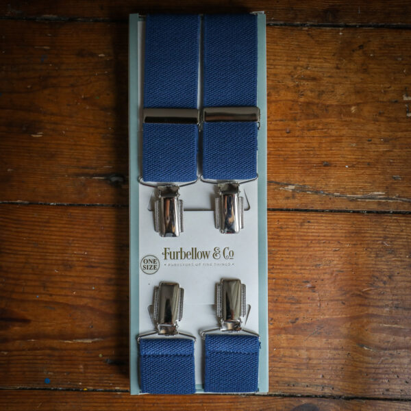 Feathered Clip Braces -35mm Navy