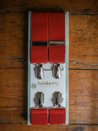 Feathered Clip Braces -35mm Terracotta