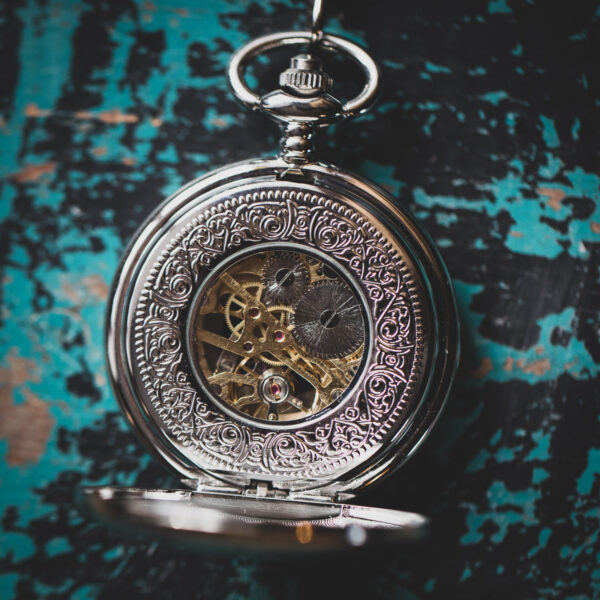 David Aster - Silver Patterned Half Hunter Mechanical Pocket Watch - Image 3