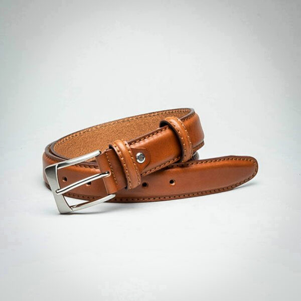 Ibex - Tan Leather Belt with Stitching - Image 2