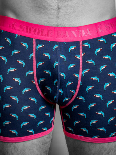 Swole Panda Bamboo Boxers - Sharks