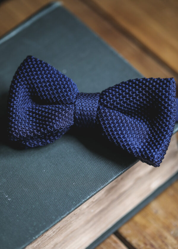 Marc Darcy - Knitted Bow Tie - Navy