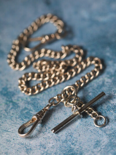 Silver Plated Watch Albert - Double Clasp Small Curb