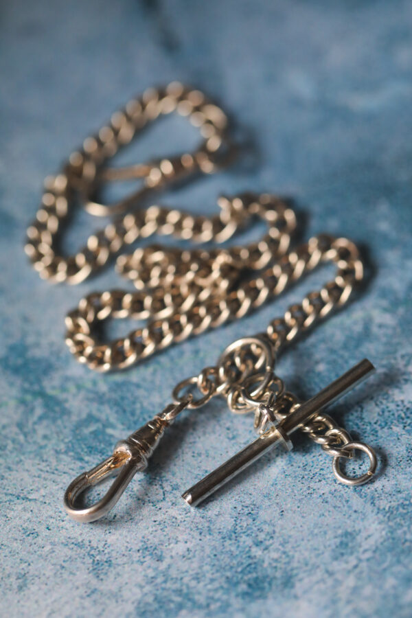 Silver Plated Watch Albert - Double Clasp Small Curb