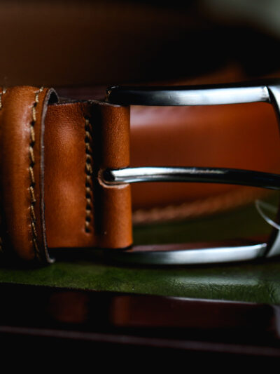 Ibex - Tan Leather Belt with Stitching