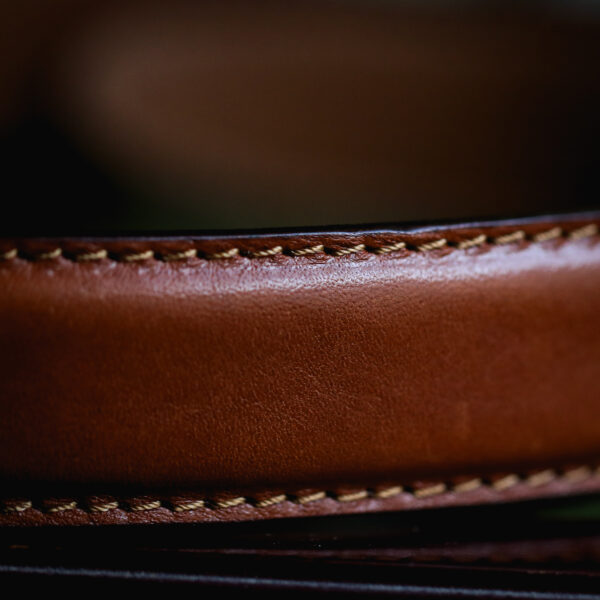 Ibex - Tan Leather Belt with Stitching - Image 4