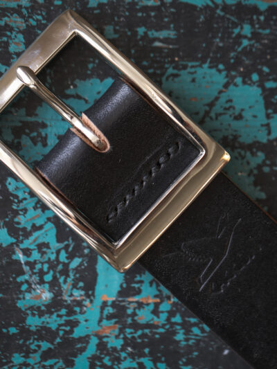 Black Leather belt handmade in Yorkshire