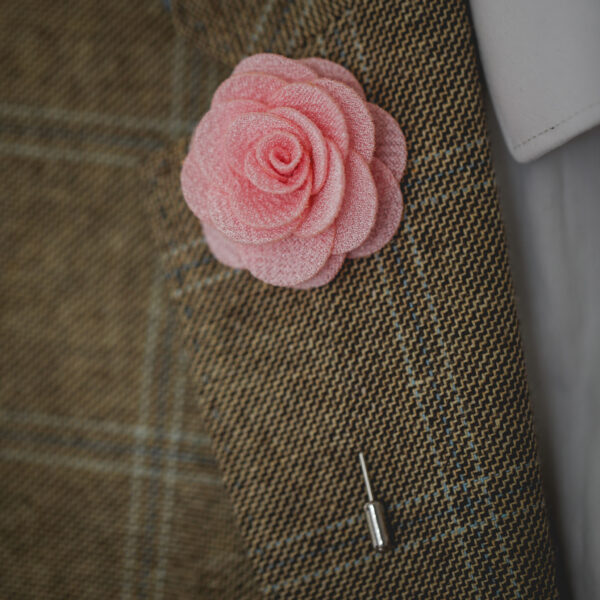 Flower Lapel Pin - Pink