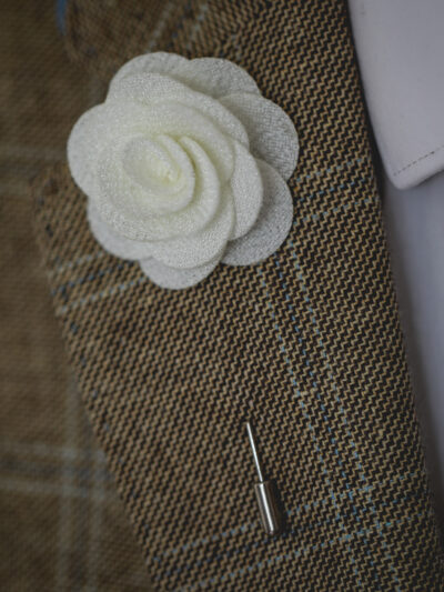Flower Lapel Pin - Ivory