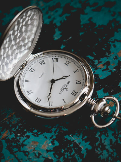 Brushed Silver Pocket watch