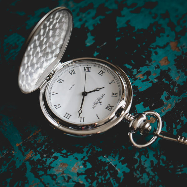 Brushed Silver Pocket watch