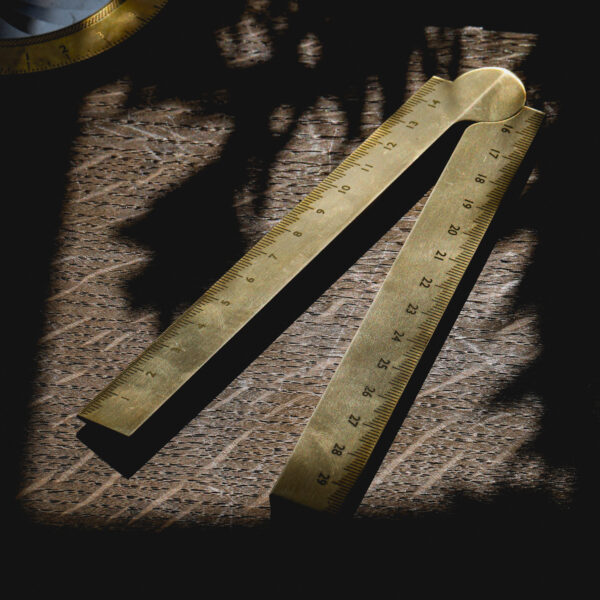 Stria brass ruler