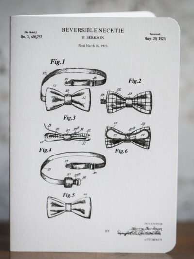 Patent Greeting Card - Reversible Bow Tie (1923)