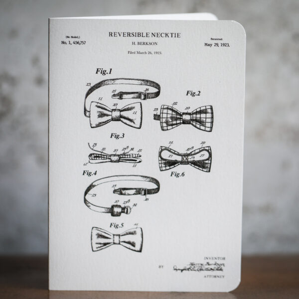 Patent Greeting Card - Reversible Bow Tie (1923)