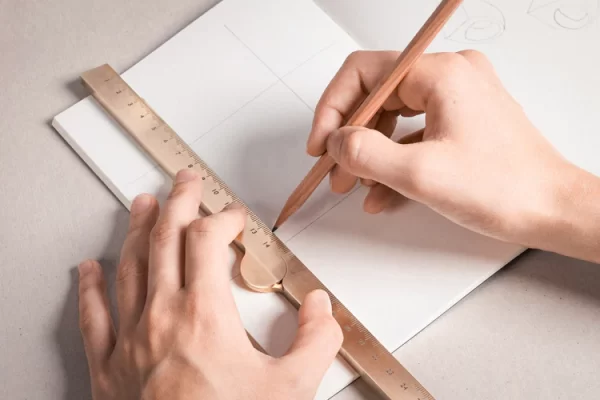 Makers Cabinet - Stria - Brass Folding Ruler - Image 2