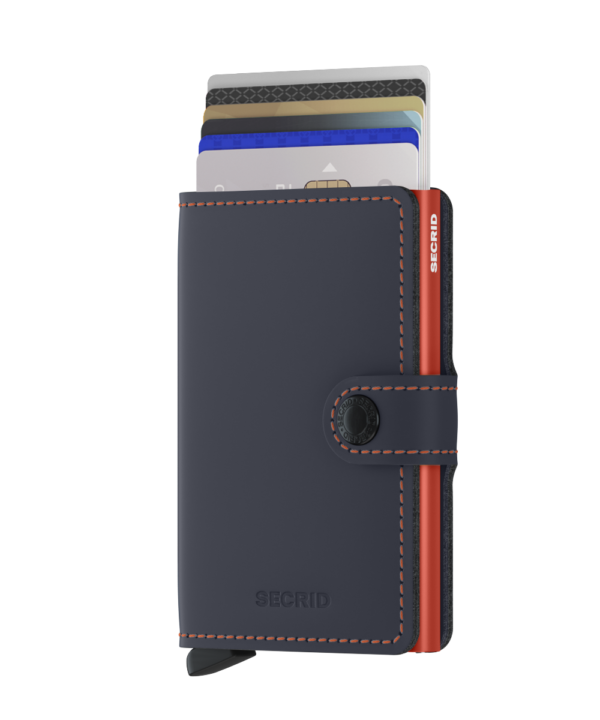 Secrid Miniwallet - Matte Nightblue & Orange - Image 5