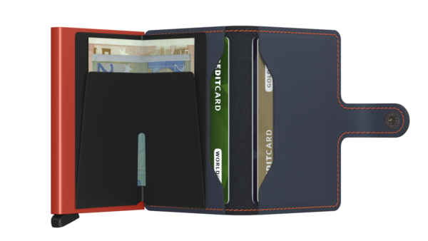 Secrid Miniwallet - Matte Nightblue & Orange - Image 4