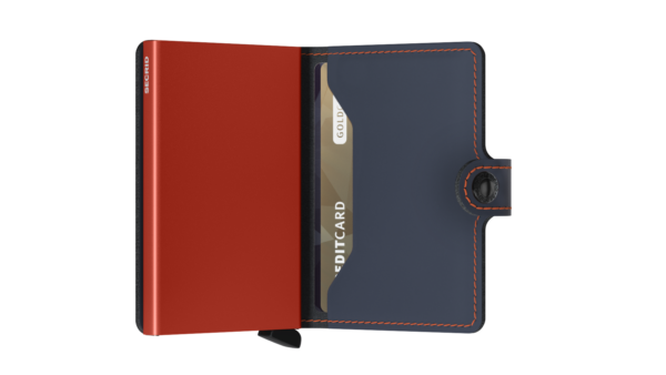 Secrid Miniwallet - Matte Nightblue & Orange - Image 3