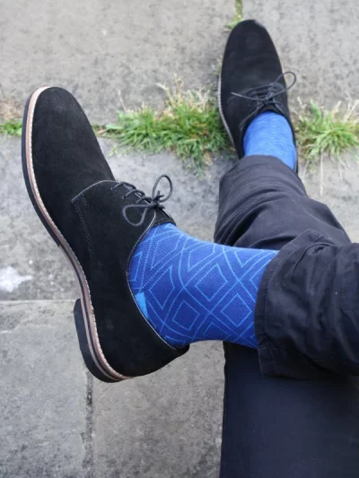 Swole Panda Bamboo Socks - Blue Diamond