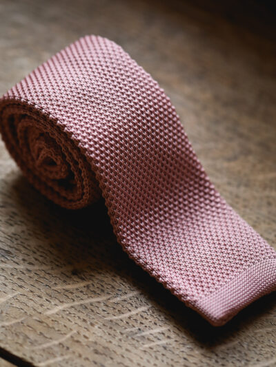Marc Darcy - Square Ended Knitted Tie - Blush Pink