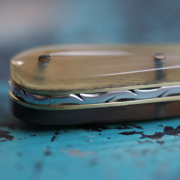 Taylor's Eye Witness - Handmade Barlow Pocket Knife - Oxhorn - Image 4